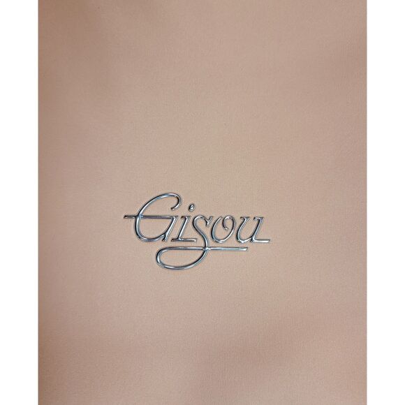 Gisou Pink Shoulder Bag Purse Microfiber Chrome Logo Merch Tote Interior Pockets - Picture 2 of 4